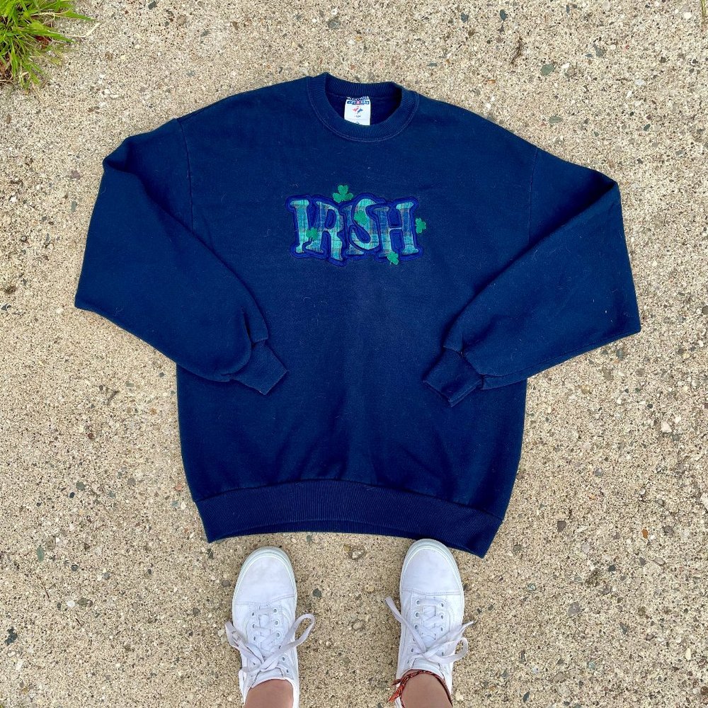 Vintage Jerzee's Irish Embroidered Crewneck sz XL